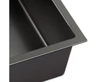 Cefito Kitchen Sink 70X45CM Stainless Steel Basin Single Bowl Laundry Black