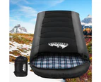 Weisshorn Sleeping Bag Single Thermal Camping Hiking Tent Black