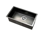 Cefito Kitchen Sink 45X30CM Stainless Steel Basin Single Bowl Laundry Black