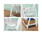 Artiss Bookshelf Corner Shelf 3 Tiers - ZANE White