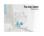 Artiss Bookshelf Corner Shelf 3 Tiers - ZANE White