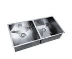 Cefito Kitchen Sink 86X44CM Stainless Steel Basin Double Bowl Laundry Silver