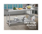 Cefito 1829x760mm Stainless Steel Kitchen Bench 430