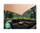 InstaHut Waterproof Shade Sail 5x5x5m Rectangle Sand 95% Shade Cloth