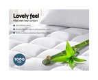 Giselle Bedding Mattress Topper Pillowtop Bamboo Single