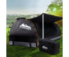 Weisshorn Double Swag Camping Swags Canvas Free Standing Dome Tent Dark Grey