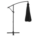 InstaHut 3m Outdoor Umbrella Cantilever Beach Garden Patio Black