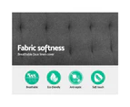Artiss Recliner Single Sofa Bed Dark Grey Fabric