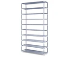 Artiss 10-Tier Shoe Rack Stackable 50 Pairs Grey