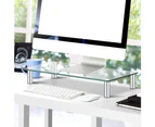 Artiss Monitor Stand Riser Computer Laptop Printer Screen Glass Display Shelf