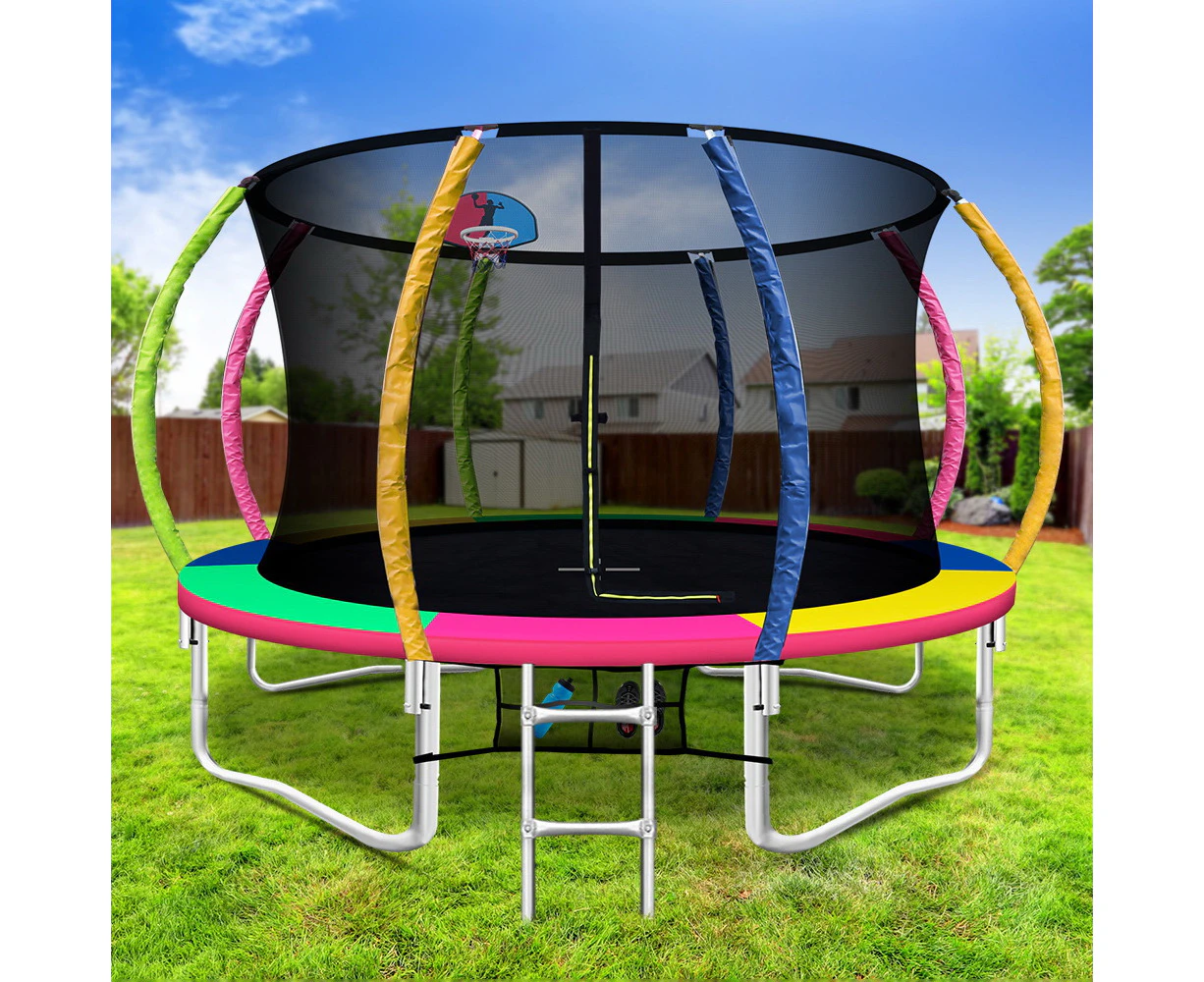 Everfit 12FT Trampoline for Kids w/ Ladder Enclosure Safety Net Rebounder