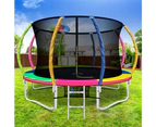 Everfit 12FT Trampoline for Kids w/ Ladder Enclosure Safety Net Rebounder Colors