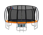 Everfit 16FT Trampoline for Kids w/ Ladder Enclosure Safety Net Rebounder Orange