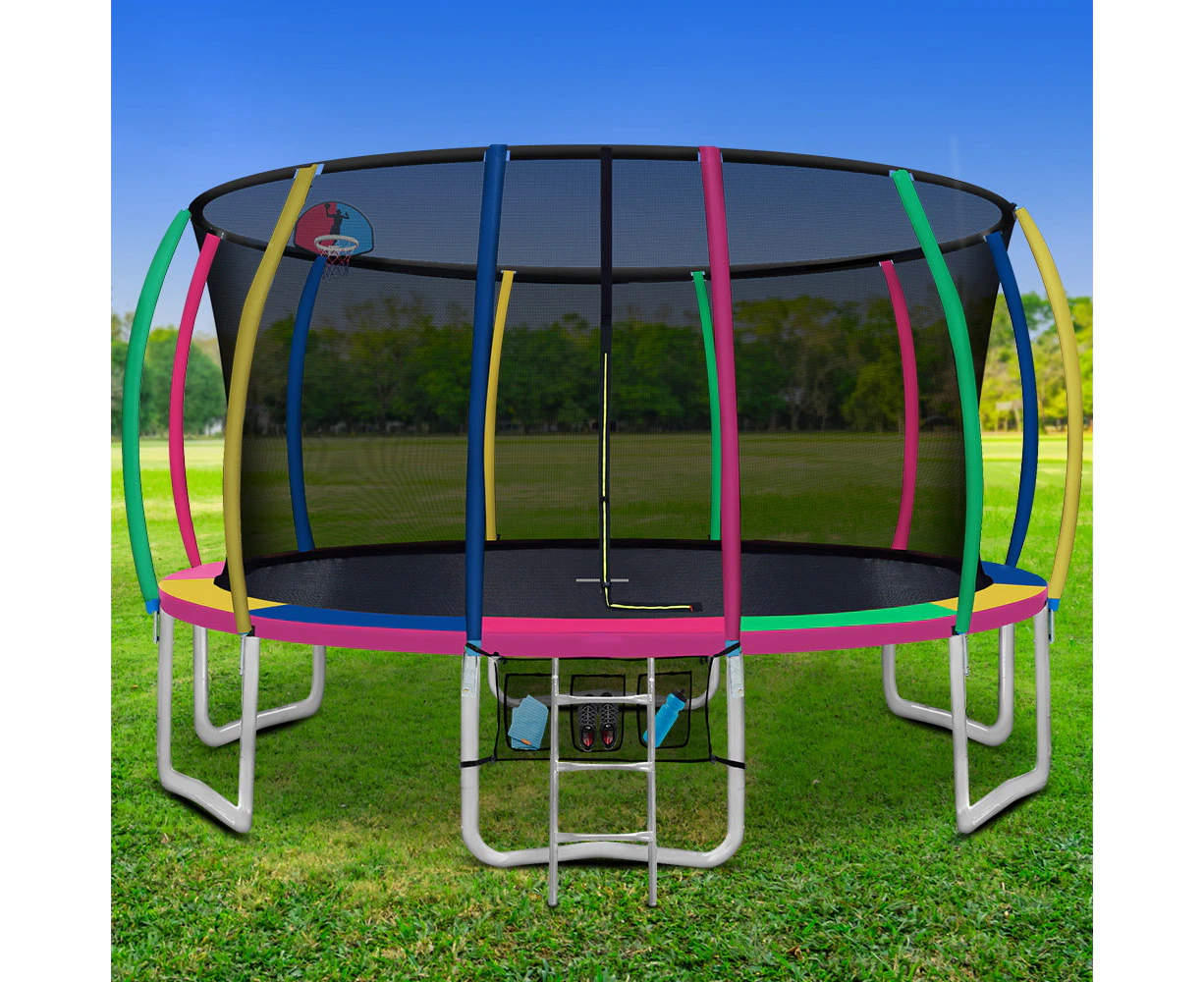 Everfit 16FT Trampoline for Kids w/ Ladder Enclosure Safety Net Rebounder