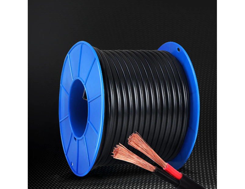 Giantz 6MM 60M Twin Core Wire Electrical Cable Extension Car 450V 2 Sheath