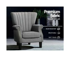 Artiss Armchair Wingback Grey Andrew