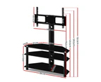 Artiss TV Stand Mount Bracket for 32"-60" LED LCD 3 Tiers Storage Floor Shelf