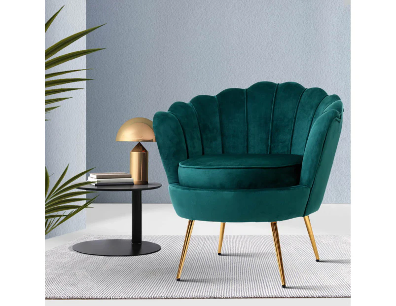 Artiss Armchair Velvet  Green Callista