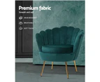 Artiss Armchair Velvet  Green Callista