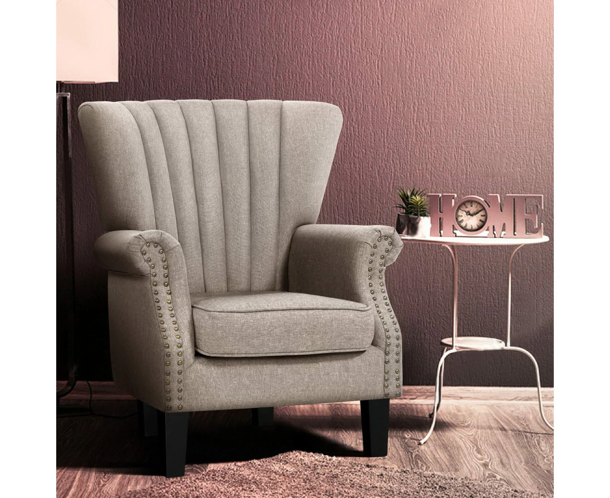 Artiss Armchair Wingback Beige Andrew