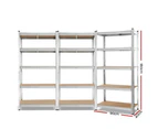 Giantz 3x1.8M Garage Shelving Warehouse Rack Pallet Racking Storage Shelves