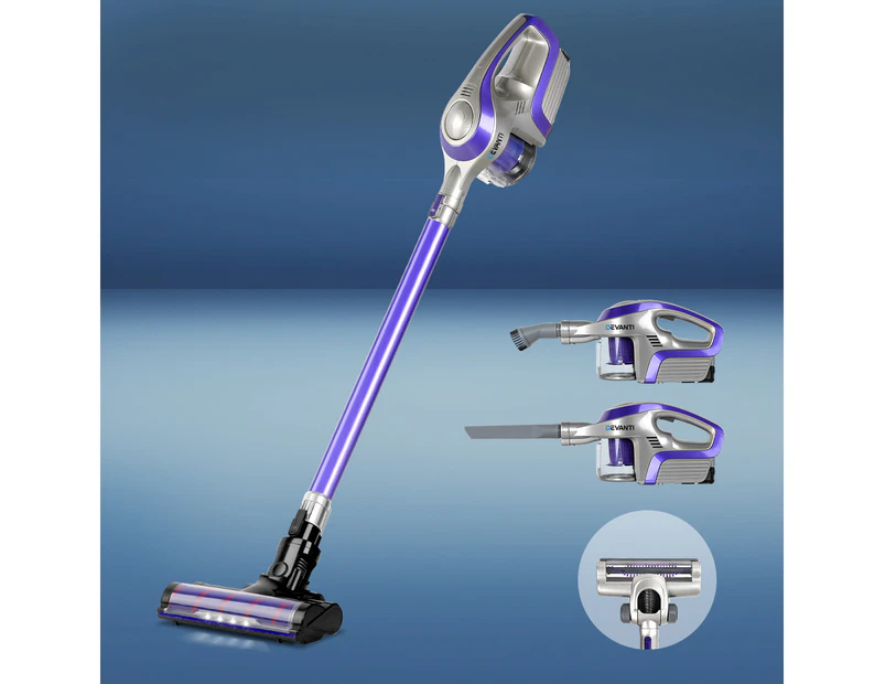 Devanti Handheld Vacuum Cleaner Cordless Roller Brush Head Purple