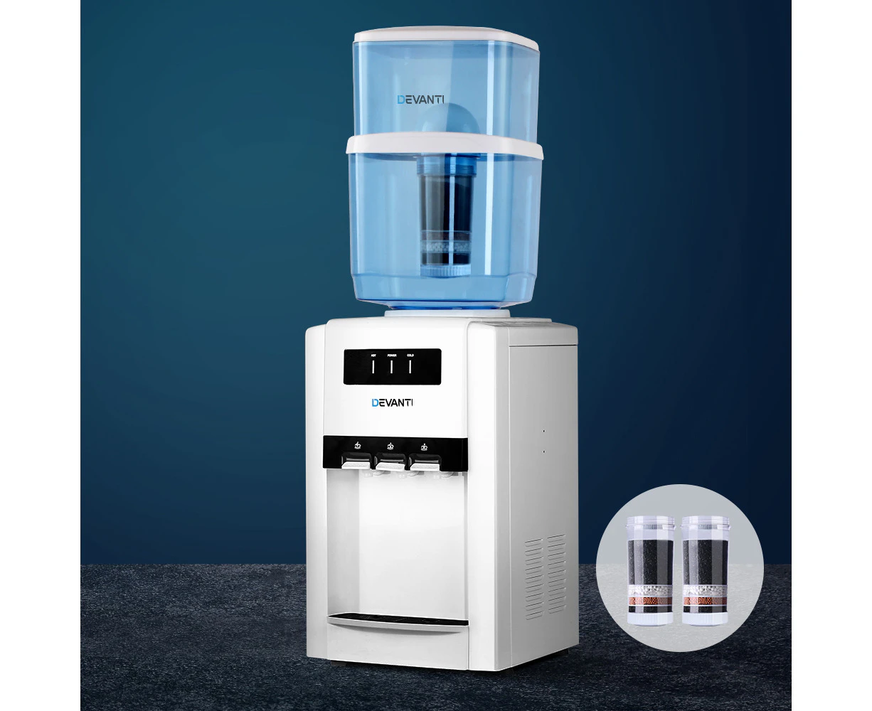 Devanti Water Cooler Dispenser Bench Top 22L w/2 Filter