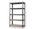 Giantz 1.8M Garage Shelving Warehouse Rack Pallet Racking Storage Shelf Charcoal