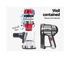 Devanti Handheld Vacuum Cleaner Bagless Corded 450W Red