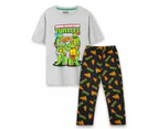 Teenage Mutant Ninja Turtles Mens Short Sleeve Long Leg Pyjama Set (Black)