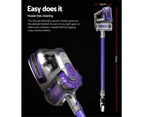 Devanti Stick Bagless Cordless 150W Vacuum Cleaner Purple