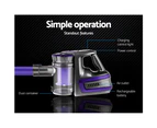 Devanti Stick Bagless Cordless 150W Vacuum Cleaner Purple