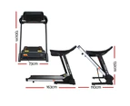 Everfit Treadmill Electric Auto Level Incline Home Gym Fitness Excercise 450mm