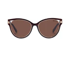 Solarized Female Resort Cat-Eye Chocolate Gold Cat-Eye Sunglasses