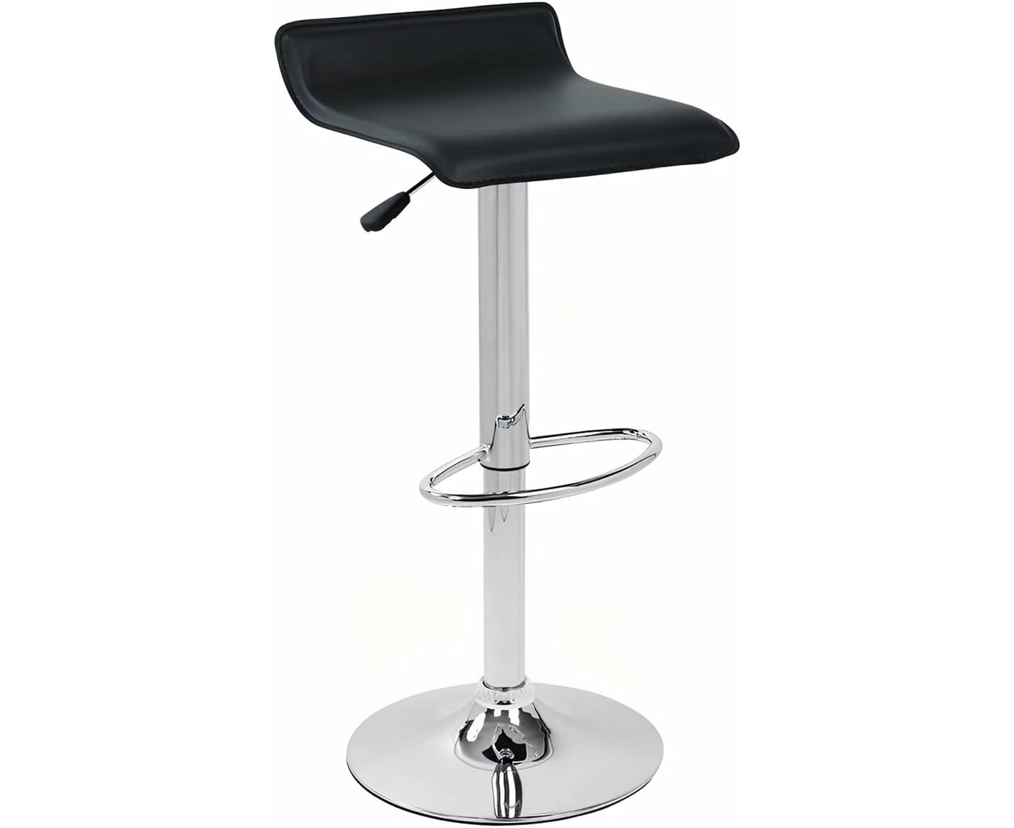 Sense PU PVC Leather Bar Stool Kitchen Chair Black