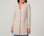 Stella Women's 3-Button Front Coat - Taupe