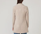 Stella Women's 3-Button Front Coat - Taupe