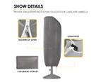 KOZYARD Outdoor Cantilever Heavy Duty Waterproof Umbrella Cover Patio Umbrella Cover 420D Fabric (265x40x70cm)