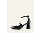 Jo Mercer Women's Priya Mid Heels Shoes - Black Patent