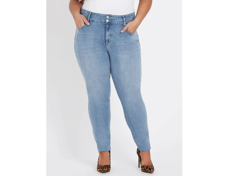 BeMe - Plus Size - Womens Jeans - Reg Lt Wash Jean - Lt Wash