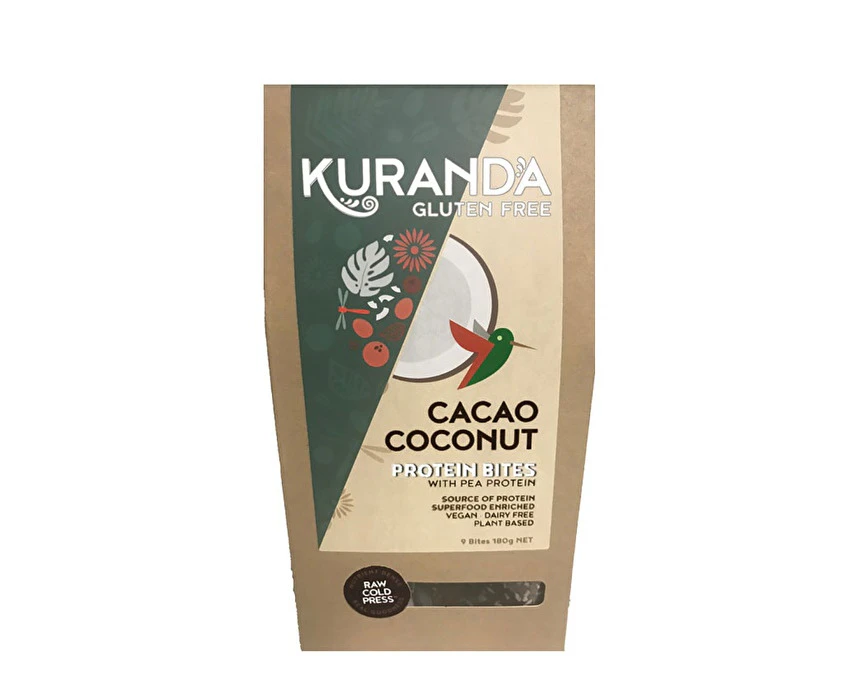 Kuranda Wholefoods Gluten Free Protein Bites Cacao Coconut 20g x 9 Pack