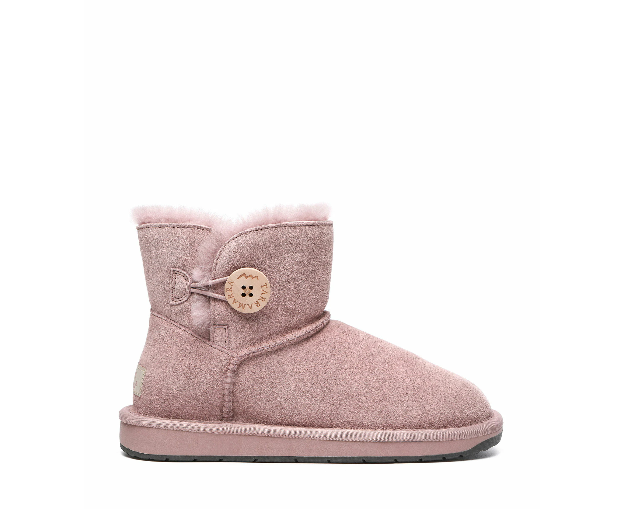 Tarramarra Mini Button Plus | Cow Suede Upper - Unisex - UGG Boots - Dawn Pink