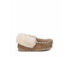 Ugg Australian Shepherd Kids Popo Moccasin | Cow Suede Upper - Kids - Moccasins - Chestnut