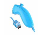 TechFlo Blue Left Nunchuck Video Game Controller Remote For Nintendo Wii