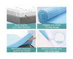S.E. Memory Foam Topper Cool Gel Ventilated Mattress Bed Bamboo 10cm Double