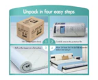 S.E. Memory Foam Topper Ventilated Mattress Bed Bamboo Cover Underlay 8cm King