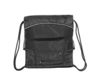 Basketball Backpack  Black Large Capacity Drawstring Bag Outdoor Sports Camping Mesh Travel Bag