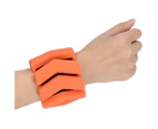 1 Pair Resin Weight Bearing Bracelet Adjustable Wrist Ankle Weights Belt For Fitness Sports  Orange