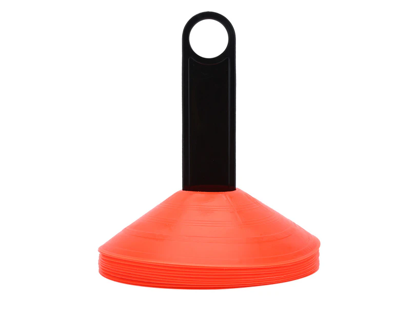 10 Pcs Practical Mini Field Cone Discs Marker Soccer Football Sport Speed Training Tool( Orange)