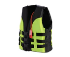 Life Vest Swimming Boating Drifting Aid Jacket With Whistle For Child(Green, 5-12 Years Old)